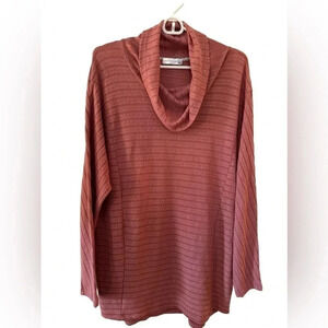 Retrology mauve long sleeved cowl neck sweater